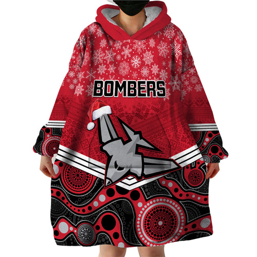 custom-essendon-football-christmas-wearable-blanket-hoodie-merry-xmas-2023-mix-aboriginal-art