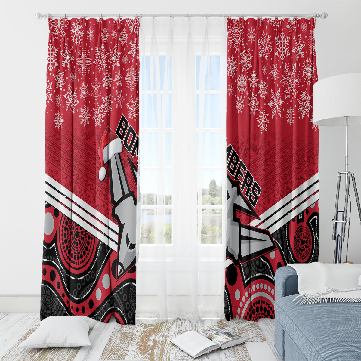 custom-essendon-football-christmas-window-curtain-merry-xmas-2023-mix-aboriginal-art