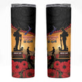 New Zealand Anzac Skinny Tumbler Maori Camouflage Mix Poppies We Will Remember Them