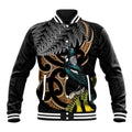 Aotearoa Kowhai Tui Bird Baseball Jacket Maori Ngaru With Silver Fern