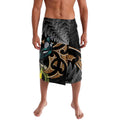 Aotearoa Kowhai Tui Bird Lavalava Maori Ngaru With Silver Fern