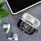 Black Ngaru Taniko With Aotearoa Maori Tattoo AirPods Case - Aussie Hoodie