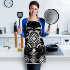 Black Ngaru Taniko With Aotearoa Maori Tattoo Apron - Aussie Hoodie
