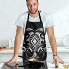 Black Ngaru Taniko With Aotearoa Maori Tattoo Apron - Aussie Hoodie