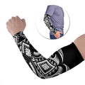 Black Ngaru Taniko With Aotearoa Maori Tattoo Arm Sleeves - Aussie Hoodie