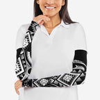 Black Ngaru Taniko With Aotearoa Maori Tattoo Arm Sleeves - Aussie Hoodie