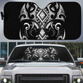 Black Ngaru Taniko With Aotearoa Maori Tattoo Auto Sun Shade - Aussie Hoodie