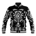 Black Ngaru Taniko With Aotearoa Maori Tattoo Baseball Jacket