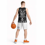 Black Ngaru Taniko With Aotearoa Maori Tattoo Basketball Jersey - Aussie Hoodie