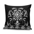 Black Ngaru Taniko With Aotearoa Maori Tattoo Pillow Cover - Aussie Hoodie
