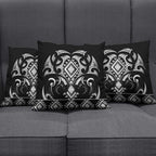 Black Ngaru Taniko With Aotearoa Maori Tattoo Pillow Cover - Aussie Hoodie