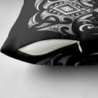 Black Ngaru Taniko With Aotearoa Maori Tattoo Pillow Cover - Aussie Hoodie