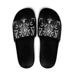 Black Ngaru Taniko With Aotearoa Maori Tattoo Slide Sandals - Aussie Hoodie