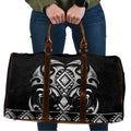 Black Ngaru Taniko With Aotearoa Maori Tattoo Travel Bag - Aussie Hoodie
