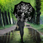 Black Ngaru Taniko With Aotearoa Maori Tattoo Umbrella - Aussie Hoodie