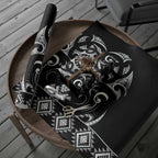 Black Ngaru Taniko With Aotearoa Maori Tattoo Wrapping Paper - Aussie Hoodie