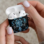 Blue Ngaru Taniko With Aotearoa Maori Tattoo AirPods Case - Aussie Hoodie