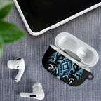Blue Ngaru Taniko With Aotearoa Maori Tattoo AirPods Case - Aussie Hoodie
