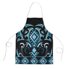 Blue Ngaru Taniko With Aotearoa Maori Tattoo Apron - Aussie Hoodie