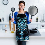 Blue Ngaru Taniko With Aotearoa Maori Tattoo Apron - Aussie Hoodie