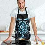 Blue Ngaru Taniko With Aotearoa Maori Tattoo Apron - Aussie Hoodie