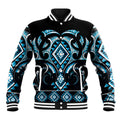 Blue Ngaru Taniko With Aotearoa Maori Tattoo Baseball Jacket
