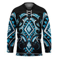 Blue Ngaru Taniko With Aotearoa Maori Tattoo Hockey Jersey - Aussie Hoodie