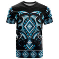 Blue Ngaru Taniko With Aotearoa Maori Tattoo T Shirt