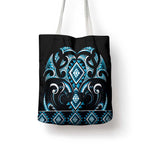 Blue Ngaru Taniko With Aotearoa Maori Tattoo Tote Bag - Aussie Hoodie