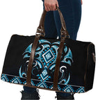 Blue Ngaru Taniko With Aotearoa Maori Tattoo Travel Bag - Aussie Hoodie