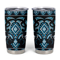 Blue Ngaru Taniko With Aotearoa Maori Tattoo Tumbler Cup