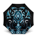 Blue Ngaru Taniko With Aotearoa Maori Tattoo Umbrella - Aussie Hoodie