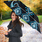 Blue Ngaru Taniko With Aotearoa Maori Tattoo Umbrella - Aussie Hoodie