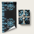 Blue Ngaru Taniko With Aotearoa Maori Tattoo Wrapping Paper - Aussie Hoodie