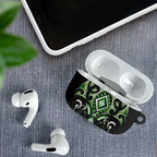 Green Ngaru Taniko With Aotearoa Maori Tattoo AirPods Case - Aussie Hoodie