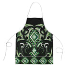 Green Ngaru Taniko With Aotearoa Maori Tattoo Apron - Aussie Hoodie