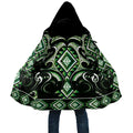 Green Ngaru Taniko With Aotearoa Maori Tattoo Cloak - Aussie Hoodie