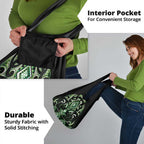 Green Ngaru Taniko With Aotearoa Maori Tattoo Grocery Bag