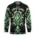 Green Ngaru Taniko With Aotearoa Maori Tattoo Hockey Jersey - Aussie Hoodie