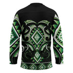 Green Ngaru Taniko With Aotearoa Maori Tattoo Hockey Jersey - Aussie Hoodie