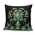 Green Ngaru Taniko With Aotearoa Maori Tattoo Pillow Cover - Aussie Hoodie