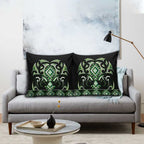 Green Ngaru Taniko With Aotearoa Maori Tattoo Pillow Cover - Aussie Hoodie