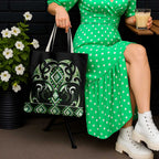 Green Ngaru Taniko With Aotearoa Maori Tattoo Tote Bag - Aussie Hoodie