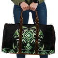 Green Ngaru Taniko With Aotearoa Maori Tattoo Travel Bag - Aussie Hoodie