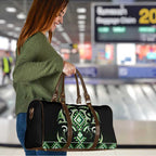 Green Ngaru Taniko With Aotearoa Maori Tattoo Travel Bag - Aussie Hoodie
