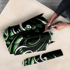 Green Ngaru Taniko With Aotearoa Maori Tattoo Umbrella - Aussie Hoodie
