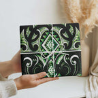 Green Ngaru Taniko With Aotearoa Maori Tattoo Wrapping Paper - Aussie Hoodie