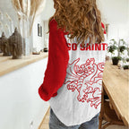 Dragons Rugby Women Casual Shirt Simple St George Illawarra LT14