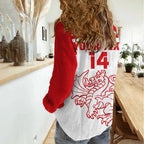 (Custom Text And Number) Dragons Rugby Women Casual Shirt Simple St George Illawarra LT14