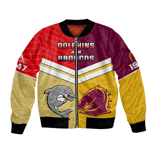 personalised-dolphins-mix-broncos-rugby-bomber-jacket-indigenous-art